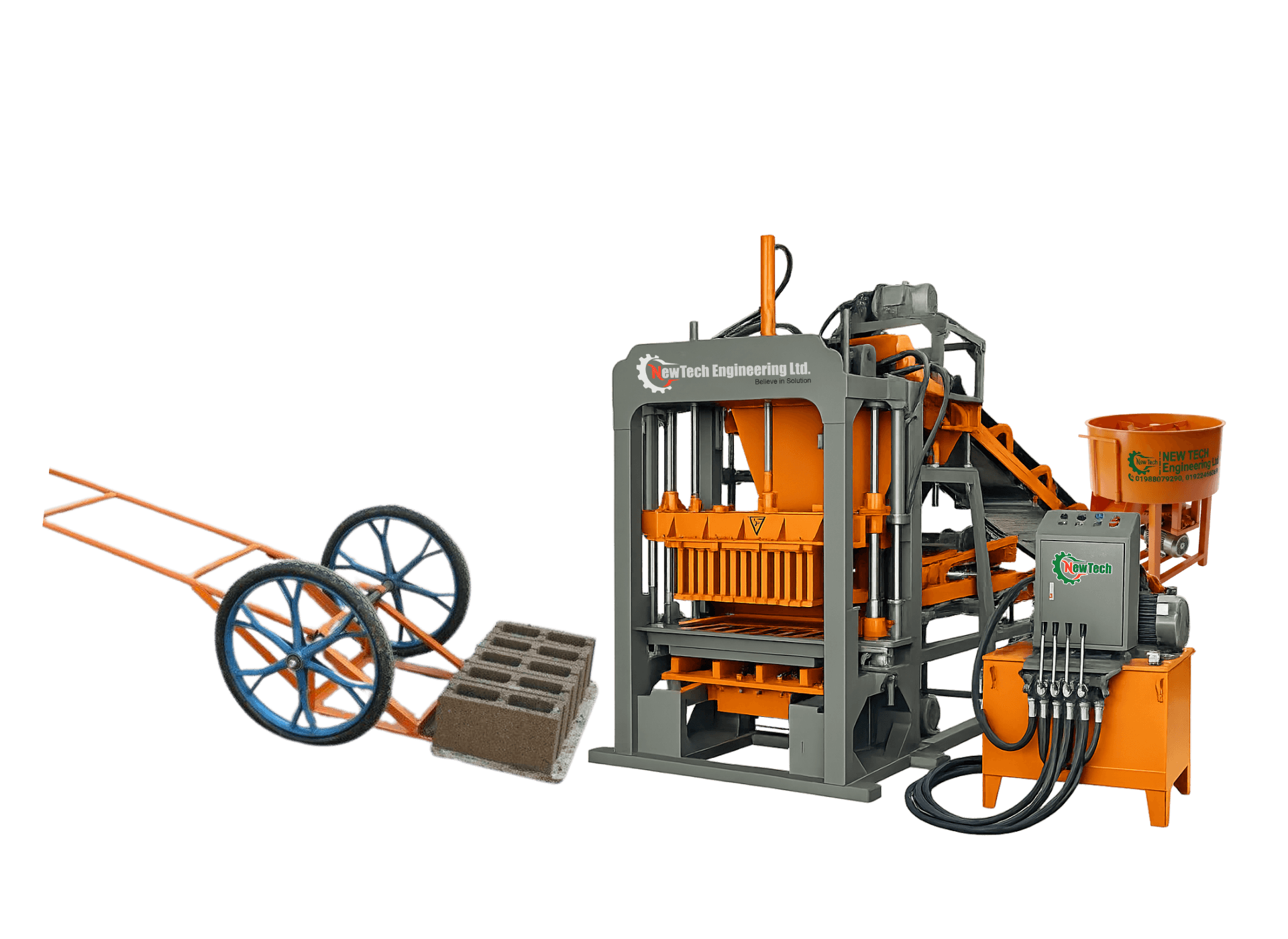 QT2-45 Semi-Automatic Concrete Block Machine