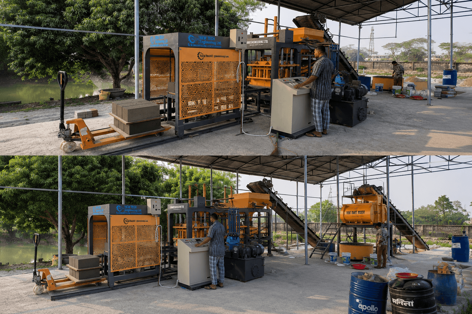 QT4-15C/D Automatic Block Production Line gallery 7