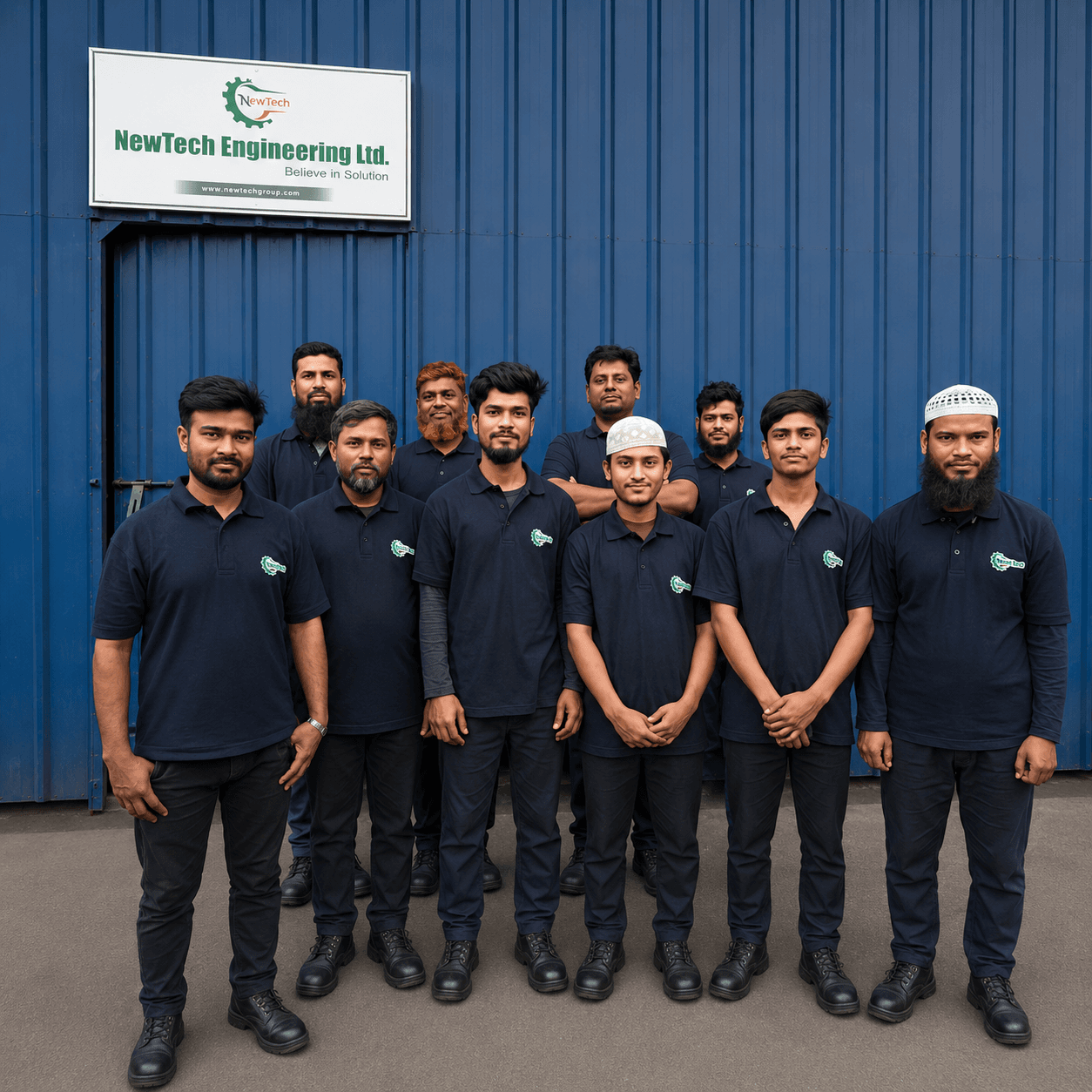 NewTech Engineering leadership and team