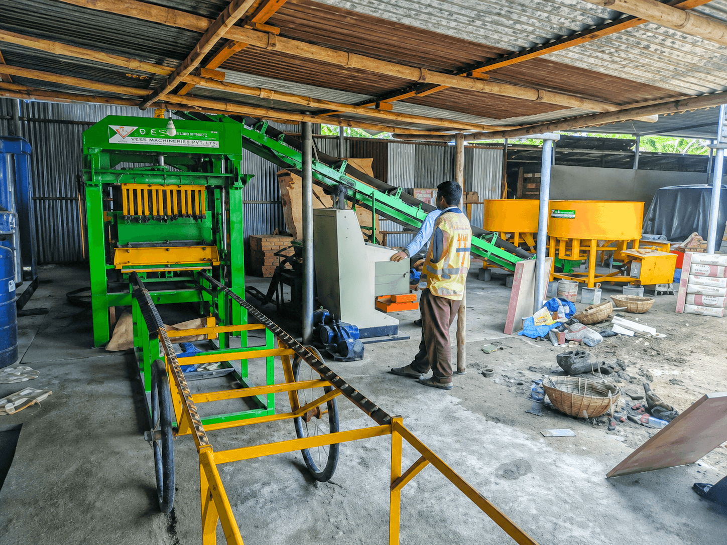 QT4-25 Semi Automatic Block Machine —Somvugonj, Mymensingh